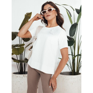 Bela ženska majica z rožico