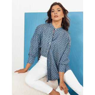 Ženska modra majica s srčki