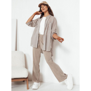 Rjava ženska srajca z žepi