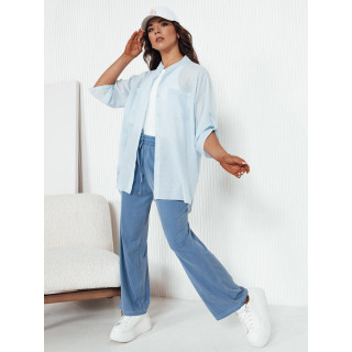 Svetlo modra ženska srajca z žepi