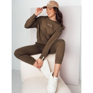 Oversize rjav pulover s potiskom