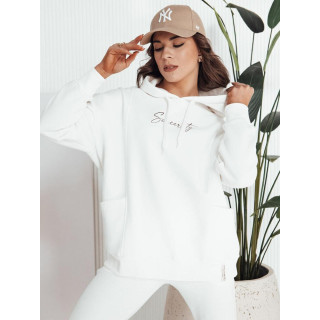 Prost bel pulover z napisom