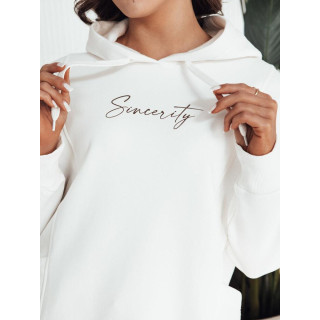 Prost bel pulover z napisom