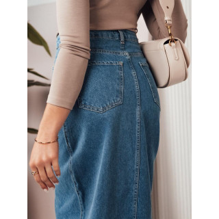 Modro denim maxi krilo z razporkom