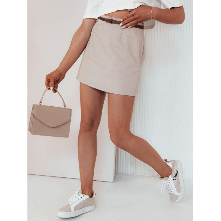 Žensko mini krilo v bež barvi