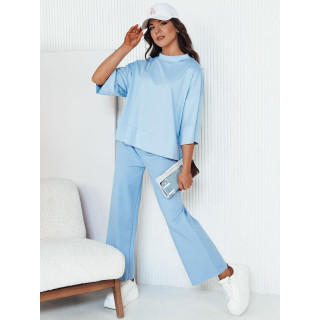 Svetlo modra ženska ohlapna bluza