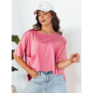 Ohlapna ženska roza bluza