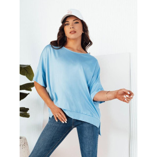Ohlapna svetlo modra ženska bluza