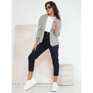 Ženske temno modre hlače s pasom