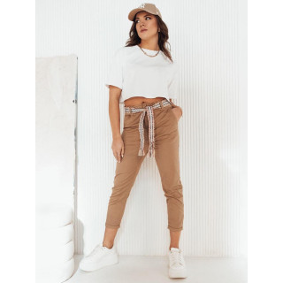 Rjave ženske hlače s pasom