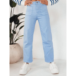 Svetlo modre ženske hlače na zvonec