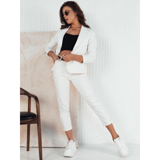 Bele ženske hlače s pasom