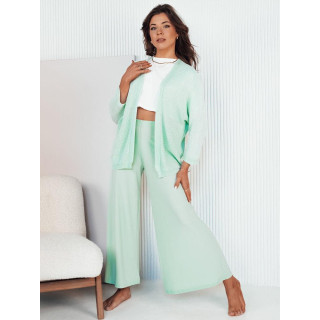 Široke ženske hlače mint barve