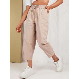 Balonaste ženske hlače v bež barvi