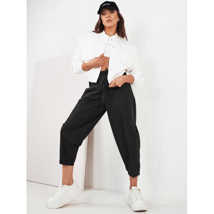 Črne balonaste ženske hlače