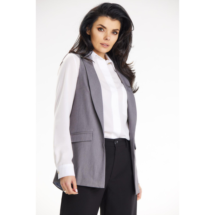 Siv eleganten ženski telovnik