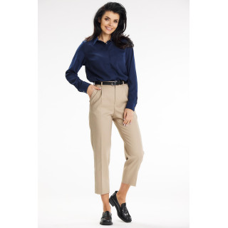 Elegantna temno modra ženska srajca