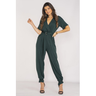 Ženski zeleni kombinezon s pasom