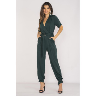 Ženski zeleni kombinezon s pasom