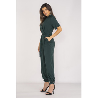 Ženski zeleni kombinezon s pasom