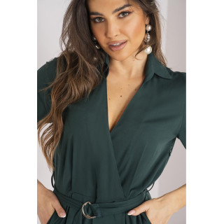 Ženski zeleni kombinezon s pasom