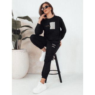 Ženski črn komplet s potiskom