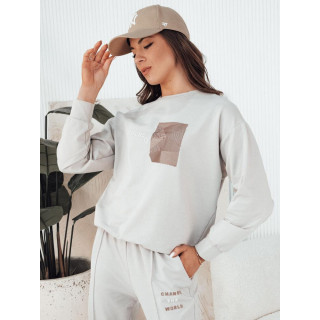 Svetlo siv ženski komplet s potiskom