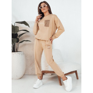 Ženski bež komplet s potiskom