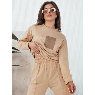 Ženski bež komplet s potiskom