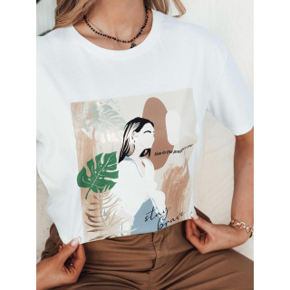 Ženska bela majica s potiskom