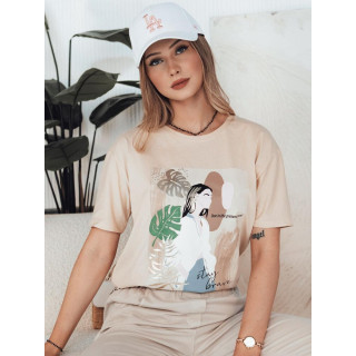 Ženska breskev majica s potiskom