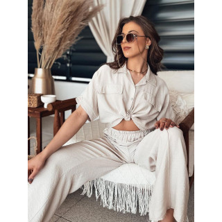 Ženska kratka bež majica