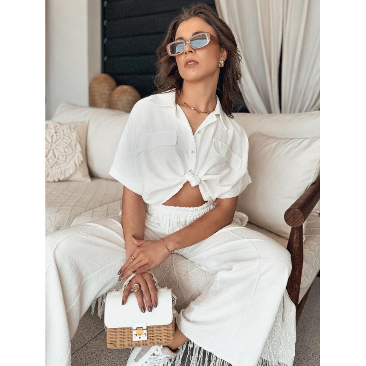 Kratka bela ženska srajca