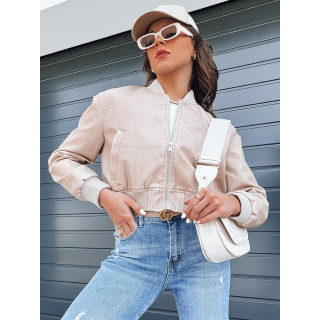 Bež ženska usnjena jakna