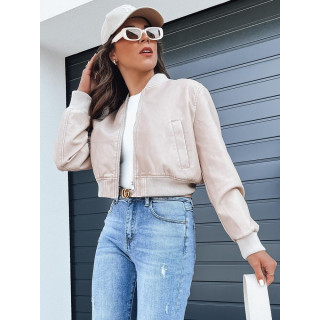 Bež ženska usnjena jakna