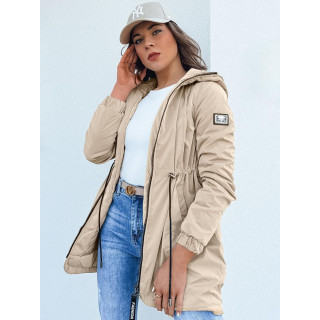 Ženska spomladanska parka v bež barvi