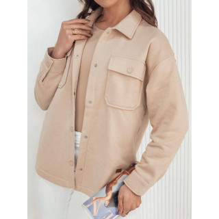 Prehodna ženska jakna v bež barvi