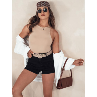 Črne ženske kratke hlače iz jeansa