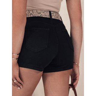 Črne ženske kratke hlače iz jeansa