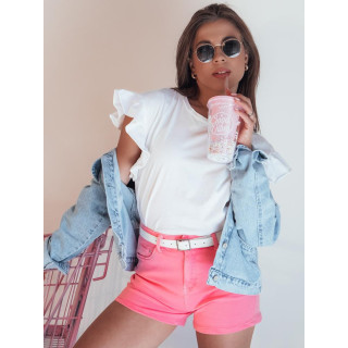 Roza ženske kratke hlače iz jeansa