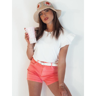 Roza ženske kratke hlače iz jeansa