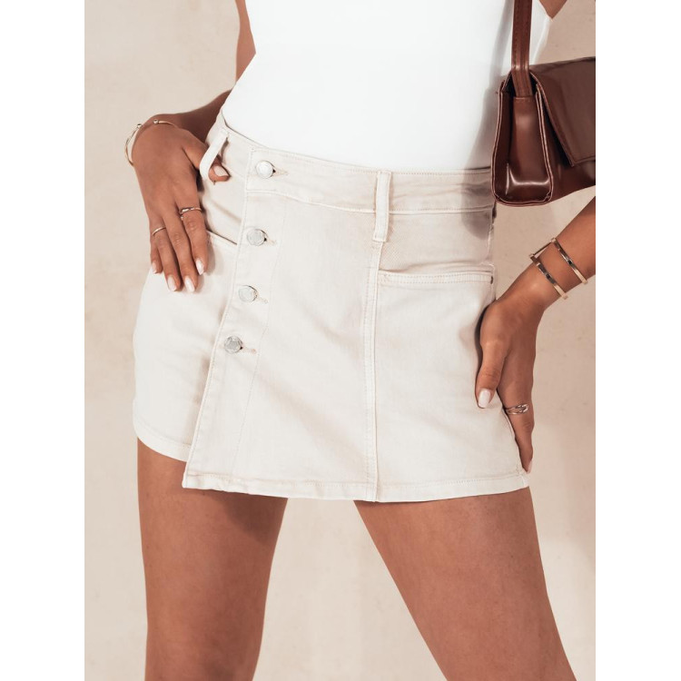 Svetlo bež žensko krilo-kratke hlače