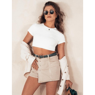 Žensko kratko krilo v bež barvi