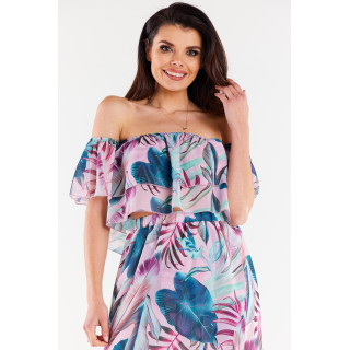 Ženska kratka bluza iz šifona