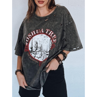 Temno siva oversize majica z luknjami