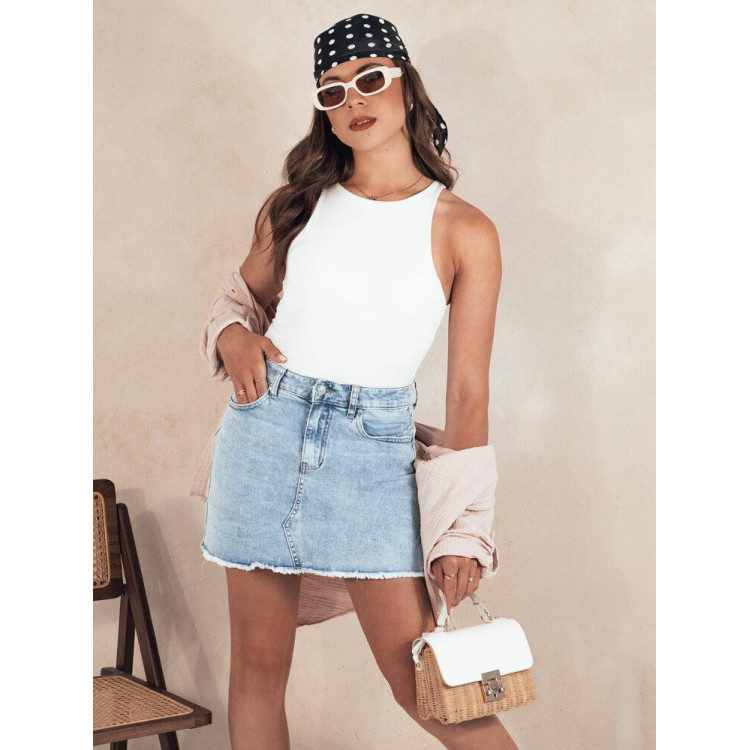 Svetlo modro žensko krilo iz jeansa