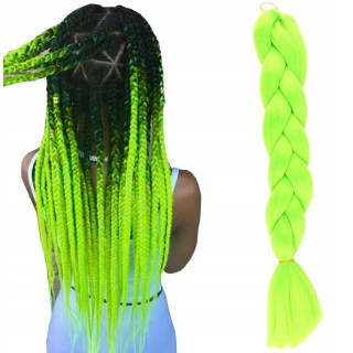 Sintetične lasne kitke v barvi limete