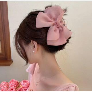 Rožnata pentlja za zatilne lase