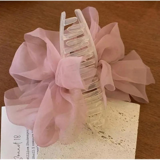 Rožnata pentlja za zatilne lase