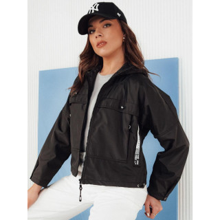 Črna prehodna ženska jakna